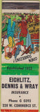 Matchbook Cover - Eichlitz Dennis Wray Insurance Hillbilly