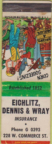 Matchbook Cover - Eichlitz Dennis Wray Insurance Hillbilly
