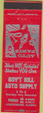 Matchbook Cover - Government Hill Auto Supply Anchorage AK red