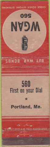 Matchbook Cover - WGAN Radio Portland ME WORN