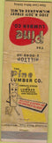 Matchbook Cover - The Pine Lumber Co Milwaukee WI WEAR