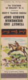 Matchbook Cover - Yeingst Brenneman Barber Shop Carlisle PA