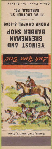 Matchbook Cover - Yeingst Brenneman Barber Shop Carlisle PA