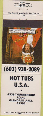 Matchbook Cover - Hot Tubs USA Glendale AZ