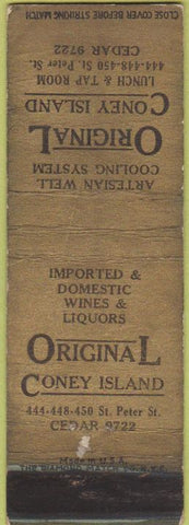 Matchbook Cover - Original Coney Island St Paul? POOR
