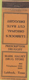 Matchbook Cover - Mark Halsey Drugs Lubbock TX WEAR