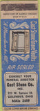 Matchbook Cover - Cast Stone Burial Vaults Columbus OH WORN