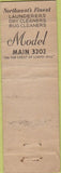 Matchbook Cover - Model Cleaners Laundry Minneapolis MN POOR