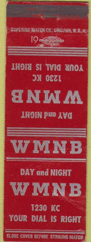 Matchbook Cover - WMNB Radio 1230 WEAR