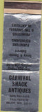 Matchbook Cover - Carnival Shack Antiques Beloit WI WEAR