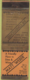 Matchbook Cover - Matt Weber Restaurant St Paul MN