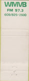 Matchbook Cover - WMVB Radio Glenside PA