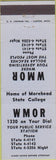 Matchbook Cover - WMOR Radio Morehead KY