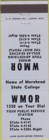 Matchbook Cover - WMOR Radio Morehead KY