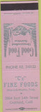 Matchbook Cover - C's Fine Foods Oakland CA lavender