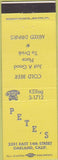Matchbook Cover - Pete's Bar Oakland CA yellow