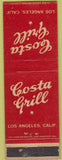 Matchbook Cover - Costa Grill Los Angeles CA