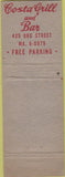 Matchbook Cover - Costa Grill Los Angeles CA