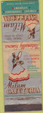 Matchbook Cover - Milan Cafeteria San Antonio TX Austin Fort Worth WORN