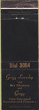 Matchbook Cover - Gregg Laundry Dry Cleaning Kilgore TX