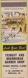 Matchbook Cover - Yeingst Brenneman Barber Shop Carlisle PA