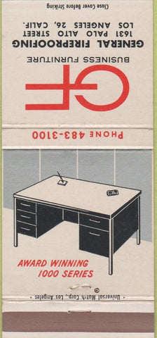 Matchbook Cover - GF Business Furniture office Los Angeles CA 30 Strike