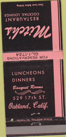Matchbook Cover - Mitch's Restaurant Oakland CA 30 Strike