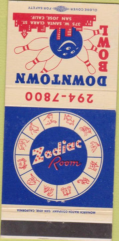 Matchbook Cover - Winchester Lanes bowling CA 30 Strike