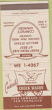 Matchbook Cover - Marina Chuck Wagon San Francisco CA 30 Strike