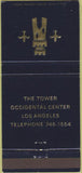 Matchbook Cover - The Tower Occidental Center Los Angeles CA 30 Strike