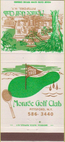 Matchbook Cover - Monroe Golf Club Pittsford NY 30 Strike