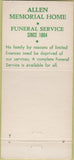 Matchbook Cover - Allen Memorial Home Endicott NY 30 Strike