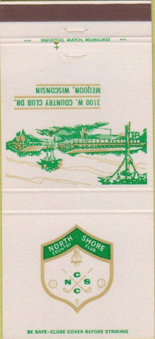 Matchbook Cover - North Shore Country Club golf Mequon WI 30 Strike