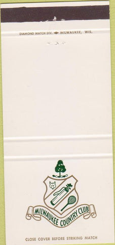 Matchbook Cover - Milwaukee Country Club WI 30 Strike