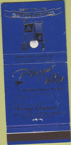 Matchbook Cover - Pleasant Valley Country Club Sutton MA 30 Strike