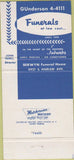 Matchbook Cover - Berwyn Funeral home IL 30 Strike