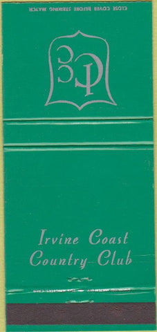 Matchbook Cover - Irvine Coast Country Club Newport Beach CA 30 Strike