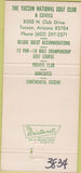 Matchbook Cover - The Tucson National golf Club AZ 30 Strike