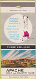 Matchbook Cover - Apache Golf Country Club Mesa AZ 30 Strike