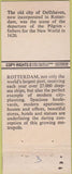 Matchbook Cover - Ville De Demain Delfshaven Rotterdam Holland