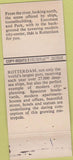 Matchbook Cover - City of Tomorrow Rotterdam Holland