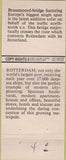 Matchbook Cover - Stadt Der Zukunft Brienenoord Bridge Rotterdam Holland