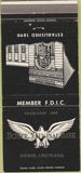 Matchbook Cover - Home National Bank Homer LA 30 Strike