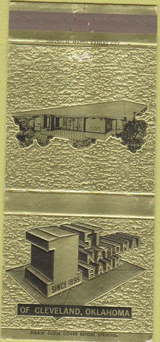 Matchbook Cover - 1st National Bank of Cleveland OH 30 Strike