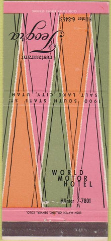 Matchbook Cover - Restaurant Teogra Salt Lake City UT 30 Strike