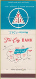Matchbook Cover - Tri City Bank Blountville Kingsport TN 30 Strike