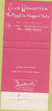 Matchbook Cover - Club Manhattan Salt Lake City UT 30 Strike