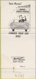 Matchbook Cover - Atlanta National Bank Atlanta TX STAINED 30 Strike