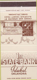 Matchbook Cover - 1st State Bank Idabel OK 30 Strike