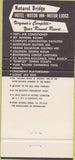 Matchbook Cover - National Bridge of VA Hotel  30 Strike